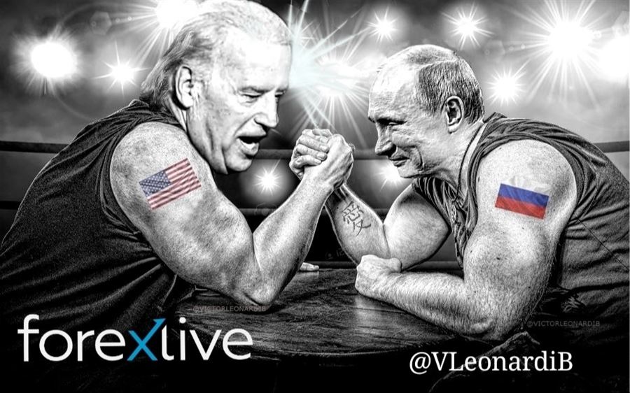 Biden vật tay meme Putin