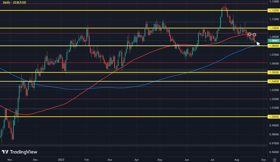 EUR/USD sellers eye PMI data for push towards next key technical support
