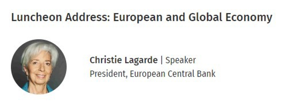 European Central Bank President Lagarde will be speaking at Jackson Hole on Friday