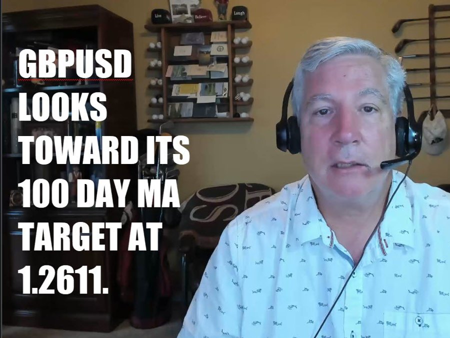 GBPUSD is looking toward its 100 day MA at 1.2611. Key MA target for the pair. | Forexlive GBPUSD is looking toward its 100 day MA at 1.2611. Key MA target for the pair. | Forexlive