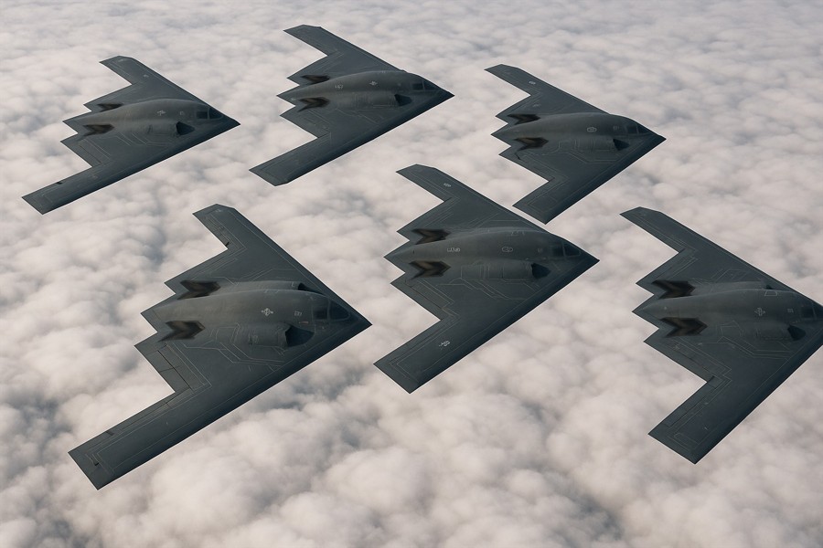 Image showing 6 bombers is fictional,conceptual illustration