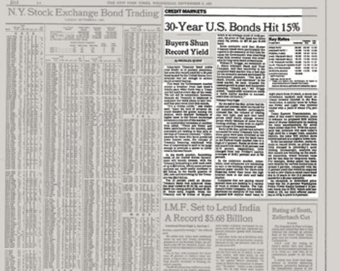 42-years ago this month 30-year Treasury yields hit 15%