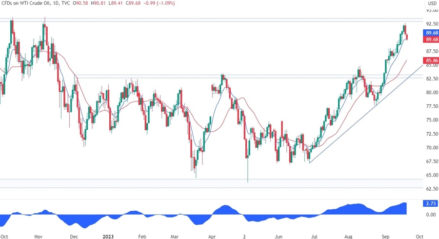 WTI Crude Oil Technical Analysis - Time for a correction?