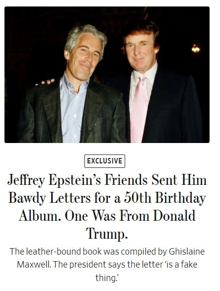 Wall Street Journal trump epstein 2
