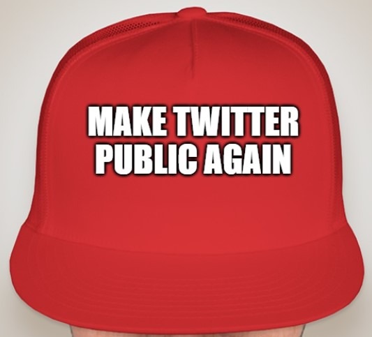 WSJ says Ackman has indicted he'd be happy to take Twitter public - adds chances not great