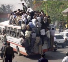 crowded bus