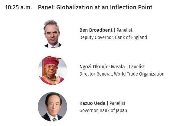 Bank of Japan Governor Ueda will be speaking on Saturday, 26 August 2023 at Jackson Hole