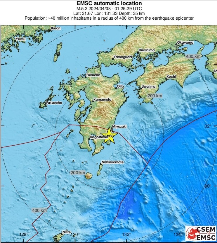 Japan earthquake kagoshima