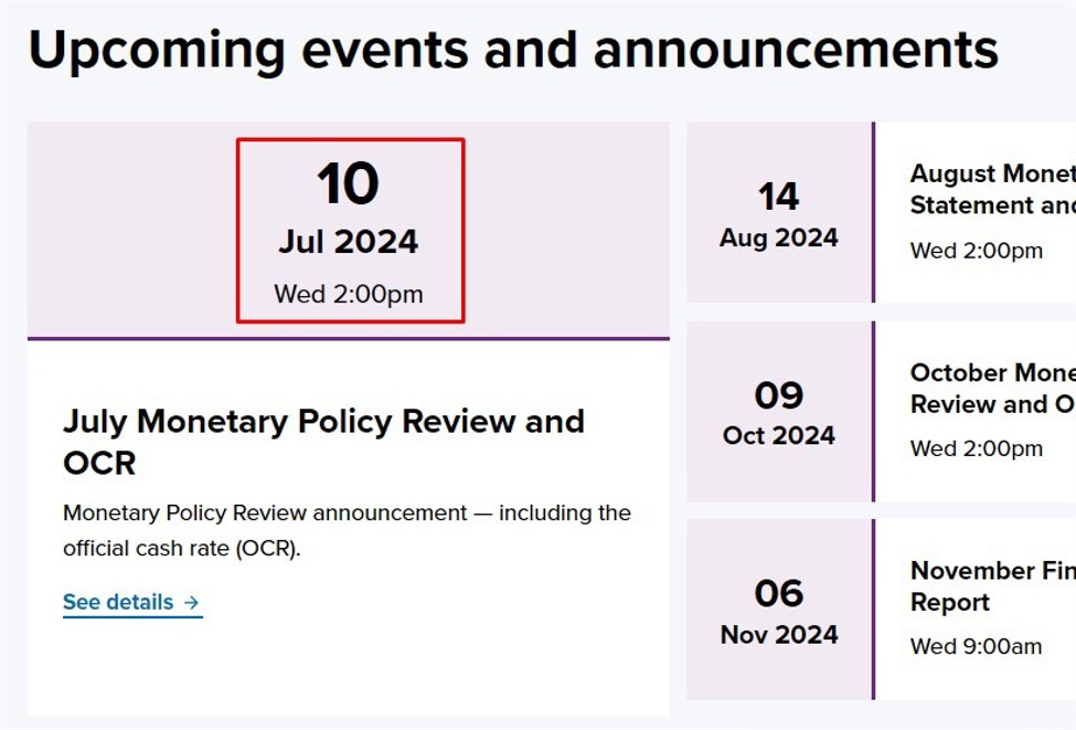RBNZ Monetary Policy Review due Wednesday - not expecting a whole lot
