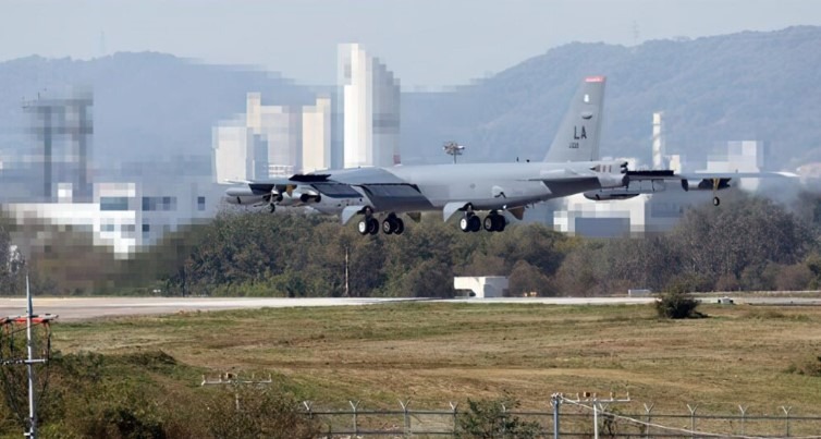 US nuclear-capable B-52 bomber lands in South Korea for the first time